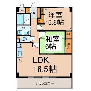 ロイヤル柴田(2LDK/2階)の間取り写真
