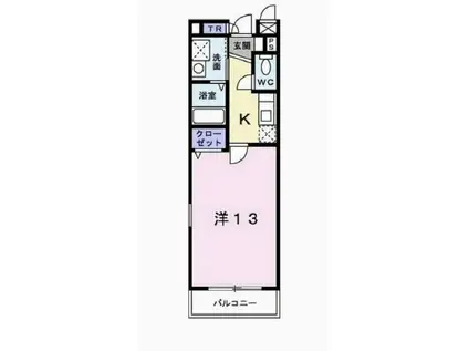 ＪＲ加古川線 滝野駅 徒歩9分 2階建 築22年(1K/2階)の間取り写真