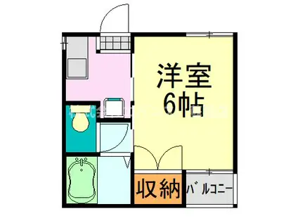 カッシーナ(1K/1階)の間取り写真