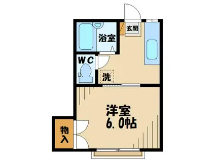 フォレスト武蔵野台(1K/1階)の間取り写真