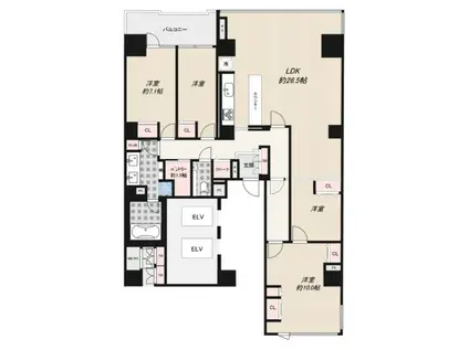 アマックス横浜(4SLDK/14階)の間取り写真