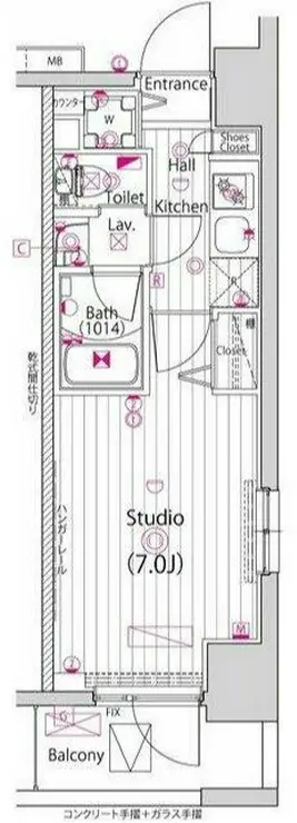 ガーラ・リバースクエア横濱南 10階階 間取り
