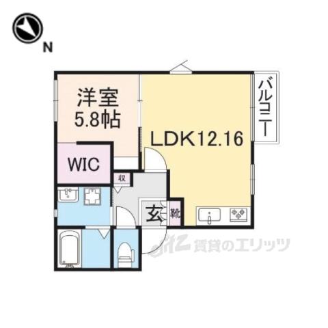 ハイツメルヘン(1LDK/2階)の間取り写真