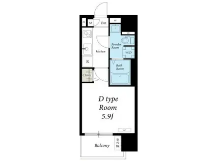 リブリ・セントフィールド(1K/3階)の間取り写真