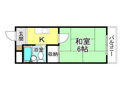 遠藤ハイツ(1K/3階)の間取り写真