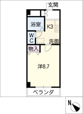 LAGUNA神の倉(1K/2階)の間取り写真