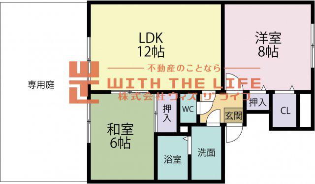 サニーヒル御井(2LDK/2階)の間取り写真