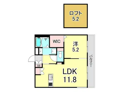 MICA ELENO苦楽園(1LDK/2階)の間取り写真