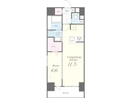 ROBUST COURT(1LDK/2階)の間取り写真