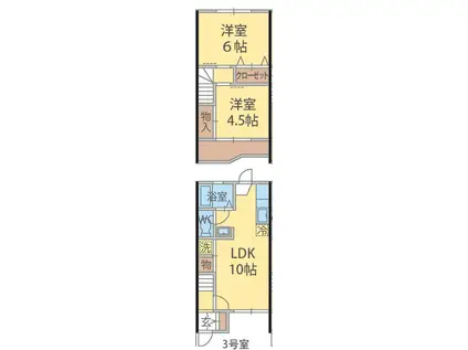 テラス・パステル(2LDK/1階)の間取り写真