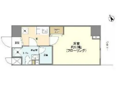 メインテラス上野(1K/2階)の間取り写真