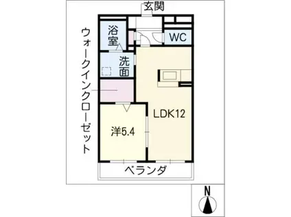 ハーモニアス(1LDK/3階)の間取り写真