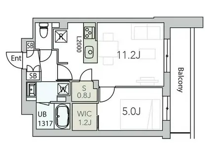 GRANDUO西荻窪2(1SLDK/2階)の間取り写真