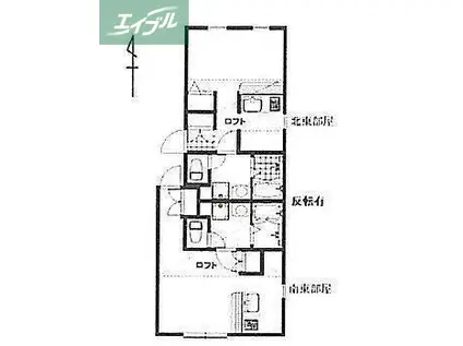 メゾン佛蘭西 A棟(ワンルーム/1階)の間取り写真