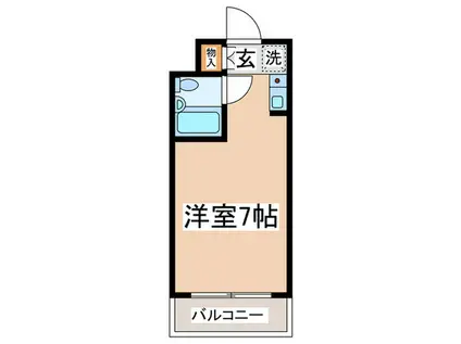 ハイツセラン(ワンルーム/1階)の間取り写真