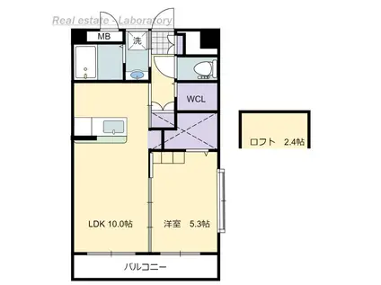 アンジェラ(1LDK/3階)の間取り写真
