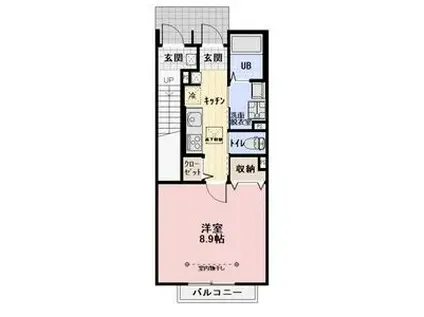 メゾンアクア(1K/1階)の間取り写真