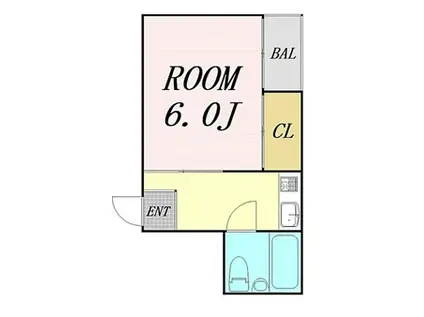 グレーシー都島(1K/3階)の間取り写真