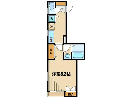 メゾン有馬(1K/1階)の間取り写真