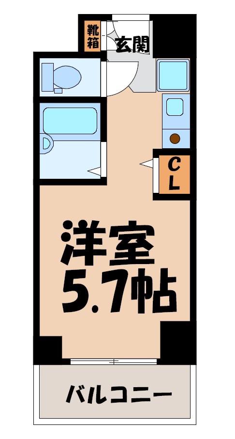 ディオケネス(ワンルーム/3階)の間取り写真