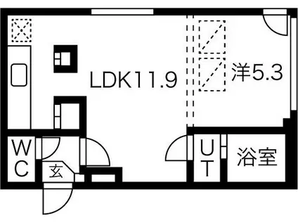PROGRESS(1LDK/3階)の間取り写真