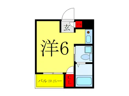 柏IIIハイム(ワンルーム/1階)の間取り写真