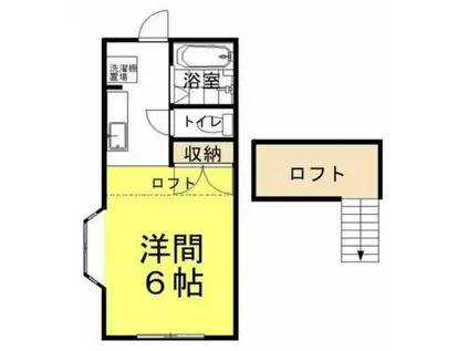 ピースフルハウス(ワンルーム/1階)の間取り写真