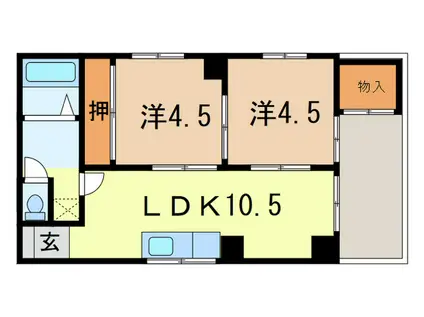 吉田マンション(2LDK/1階)の間取り写真