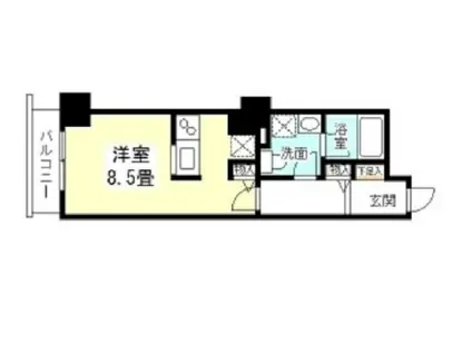 TKフラッツ渋谷(ワンルーム/13階)の間取り写真