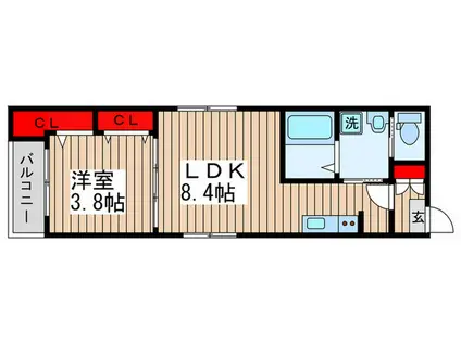 ヴィレッタ南行徳(1LDK/3階)の間取り写真