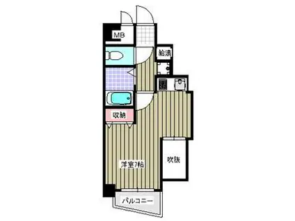 AIM21(ワンルーム/3階)の間取り写真