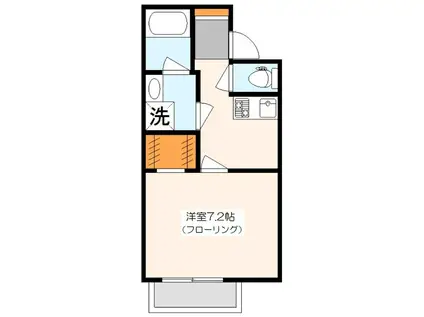 HOUSING豪徳寺ビルII(1K/1階)の間取り写真