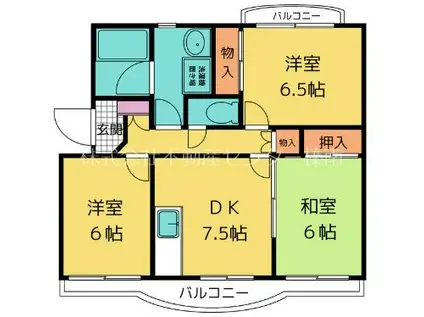 サンセール大石(3DK/2階)の間取り写真