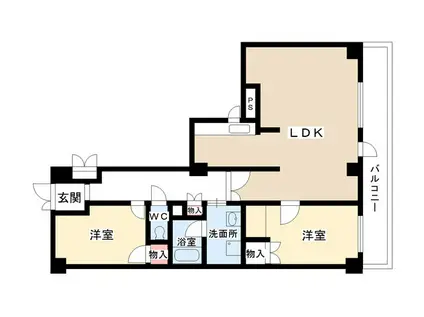 池下タワーズ(2LDK/6階)の間取り写真