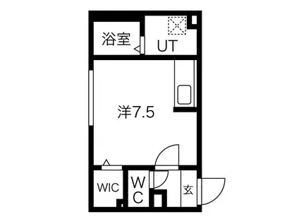 MAISON KAMUY 本郷通(ワンルーム/2階)の間取り写真