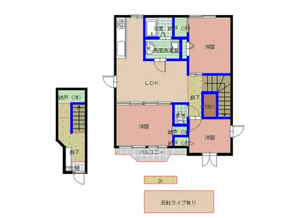 ラフレシールB(3LDK/2階)の間取り写真