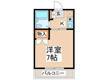 清水マンション(1K/3階)の間取り写真