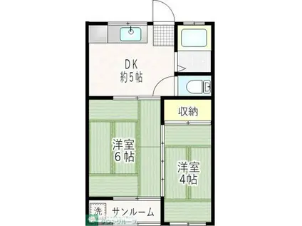 瑞穂広瀬ビル(2DK/3階)の間取り写真
