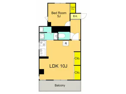 ヴィラ萩(1LDK/2階)の間取り写真