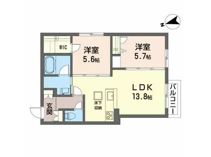 STELLA HOUSE(2LDK/1階)の間取り写真
