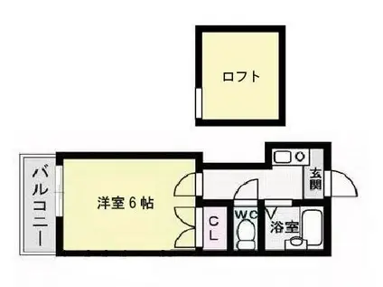 パークハイツ輝国(1K/1階)の間取り写真