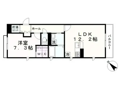 マストライフ松戸1(1LDK/1階)の間取り写真