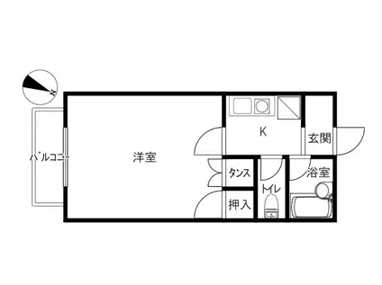 ドリーン(1K/2階)の間取り写真
