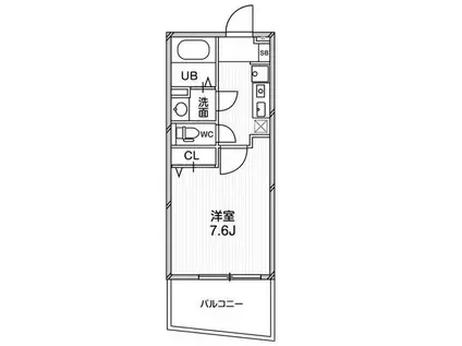 ルクレ阿波座レジデンス(1K/5階)の間取り写真