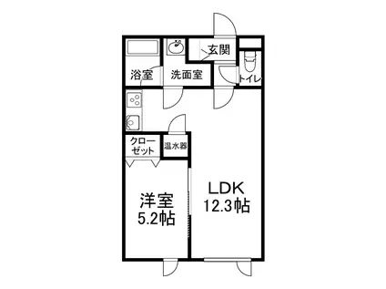 オルネ106A(1LDK/1階)の間取り写真