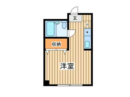 ワダハイツ(ワンルーム/1階)の間取り写真