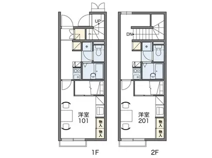 ポラール五番館(1K/1階)の間取り写真