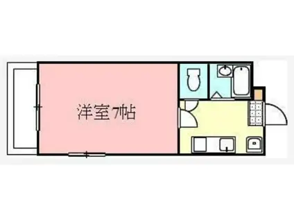 レガーロ高松(1K/2階)の間取り写真