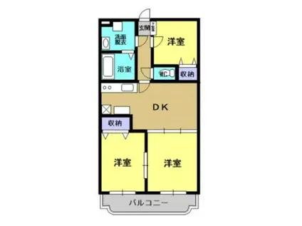 ユーミーシャーモ(3DK/1階)の間取り写真