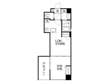 ラフィナート嶋(1LDK/3階)の間取り写真